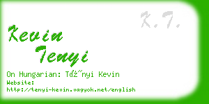 kevin tenyi business card